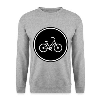 Fahrrad Icon - Unisex Pullover - Weißgrau meliert - Vorne - Alina (178cm) & Michal (187cm)