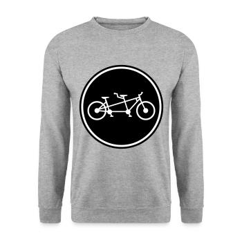 Bicycle tandem - Unisex Sweatshirt - salt & pepper - Front - Alina (178cm) & Michal (187cm)