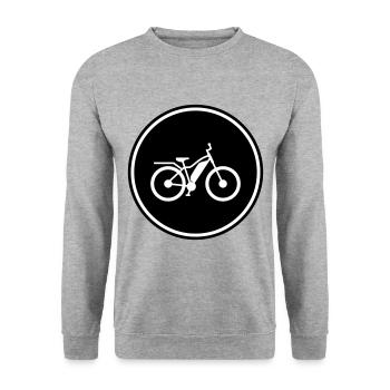 ebike fahrrad - Unisex Pullover - Weißgrau meliert - Vorne - Alina (178cm) & Michal (187cm)