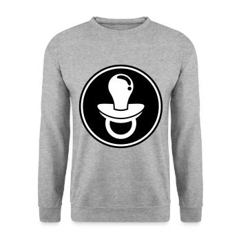 Pacifier Icon Icon - Unisex Sweatshirt - salt & pepper - Front - Alina (178cm) & Michal (187cm)