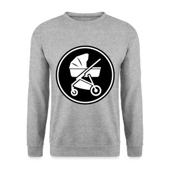 Stroller baby - Unisex Sweatshirt - salt & pepper - Front - Alina (178cm) & Michal (187cm)