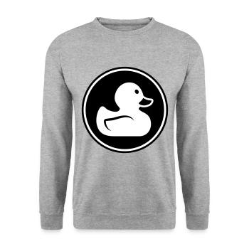 Icône de canard - Sweat-shirt Unisexe - gris chiné - Devant - Alina (178cm) & Michal (187cm)