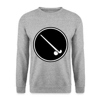 Field Hockey icon icon - Unisex Sweatshirt - salt & pepper - Front - Alina (178cm) & Michal (187cm)