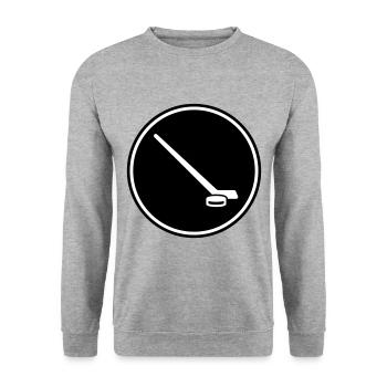 icehockey symbol icon - Unisex Pullover - Weißgrau meliert - Vorne - Alina (178cm) & Michal (187cm)