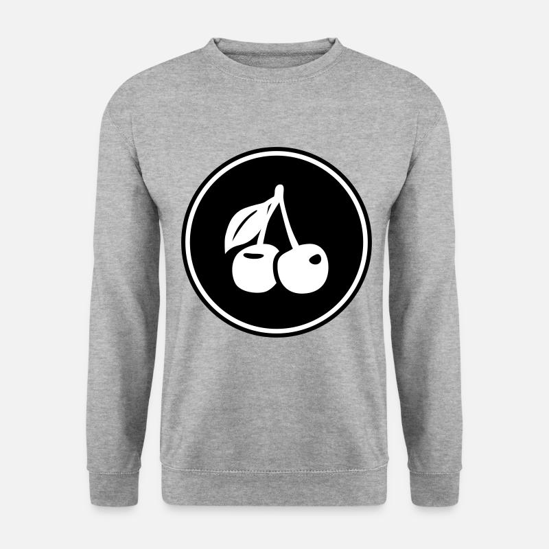 Kirschen symbol - Unisex Pullover - Weißgrau meliert