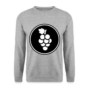 grapes - Unisex Sweatshirt - salt & pepper - Front - Alina (178cm) & Michal (187cm)