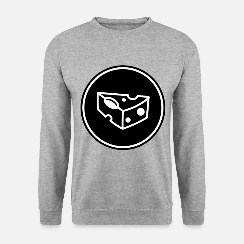 Käse Symbol - Unisex Pullover - Weißgrau meliert