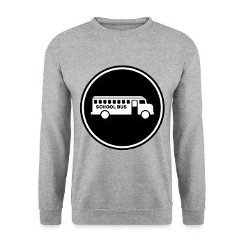 School bus school - Unisex Sweatshirt - salt & pepper - Front - Alina (178cm) & Michal (187cm)