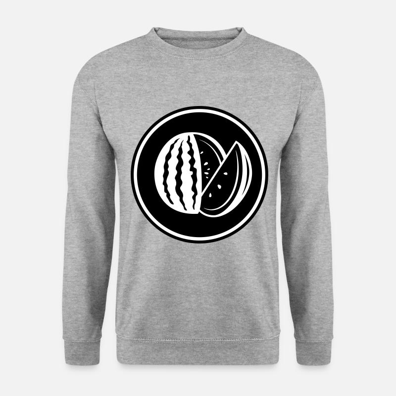 Melone Frucht - Unisex Pullover - Weißgrau meliert