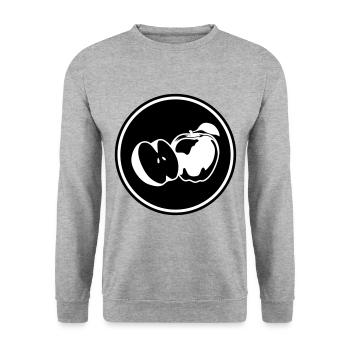 Apple icon vitamins - Unisex Sweatshirt - salt & pepper - Front - Alina (178cm) & Michal (187cm)