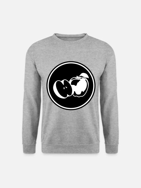 Apfel icon vitamine - Unisex Pullover - Weißgrau meliert