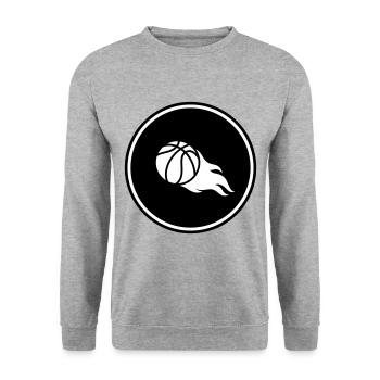 Flamme de basket-ball - Sweat-shirt Unisexe - gris chiné - Devant - Alina (178cm) & Michal (187cm)