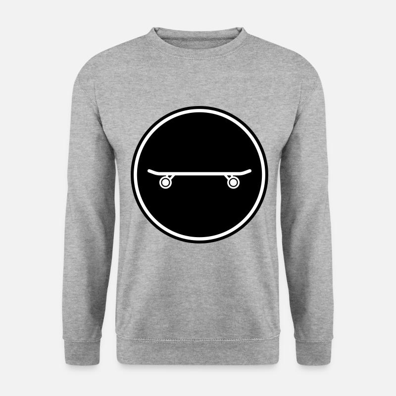 Skateboard symbol - Unisex Pullover - Weißgrau meliert