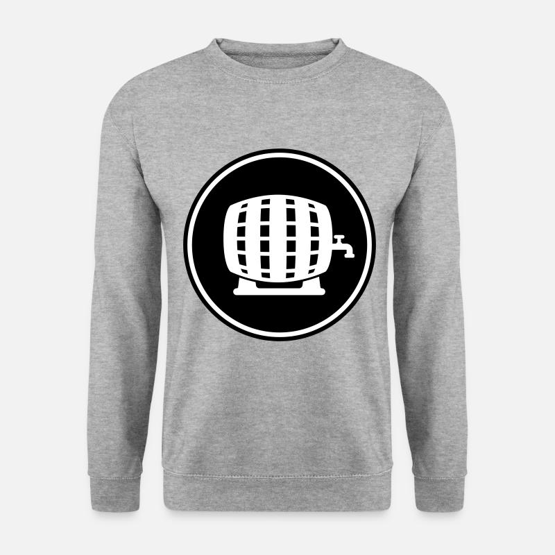 Bierfass - Unisex Pullover - Weißgrau meliert