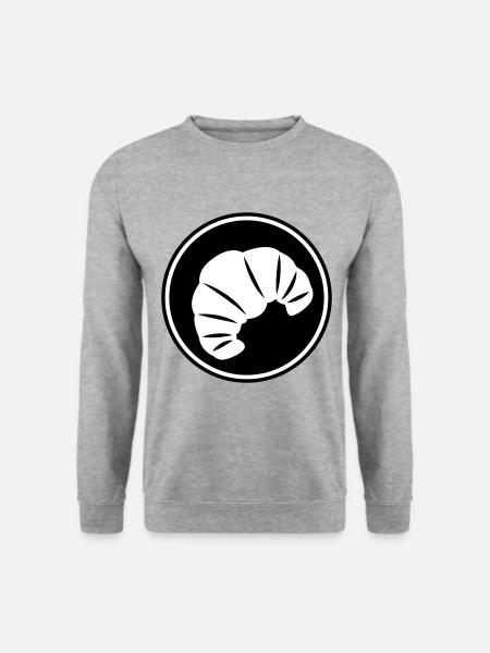 Croissant Symbol - Unisex Pullover - Weißgrau meliert