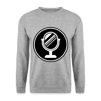 Mirror Icon Silhouette - Unisex Sweatshirt - salt & pepper - Front - Alina (178cm) & Michal (187cm)