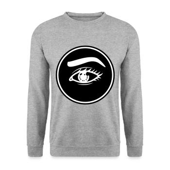 Eye symbol - Unisex Sweatshirt - salt & pepper - Front - Alina (178cm) & Michal (187cm)
