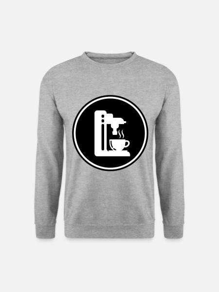 Coffee machine symbol - Unisex Sweatshirt - salt & pepper