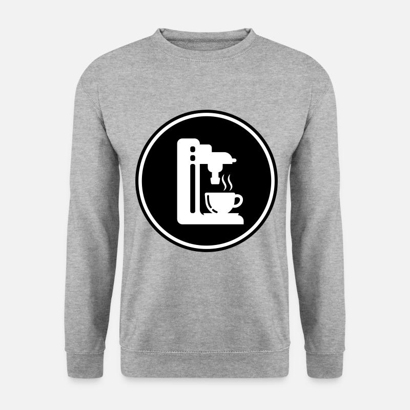 Kaffeemaschine Symbol - Unisex Pullover - Weißgrau meliert