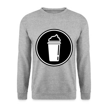 Coffee Icon - Unisex Sweatshirt - salt & pepper - Front - Alina (178cm) & Michal (187cm)