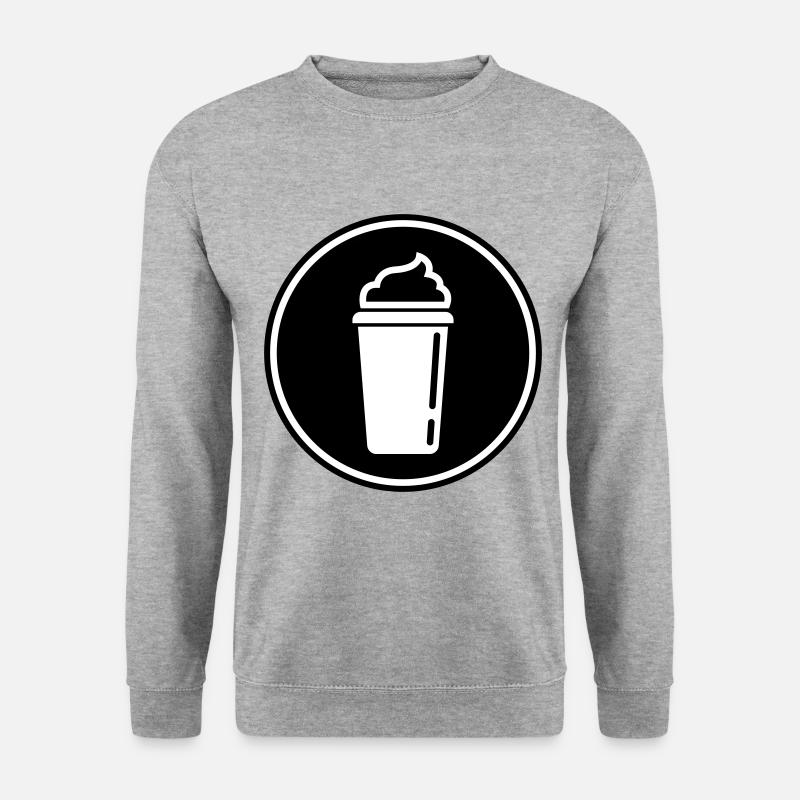 Kaffee Icon - Unisex Pullover - Weißgrau meliert