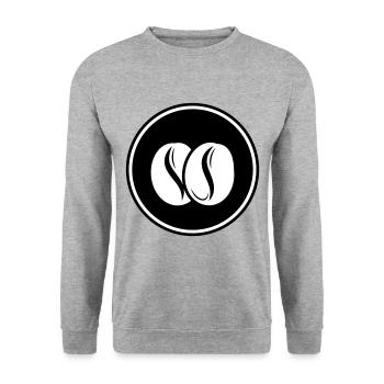 Coffee bean symbol - Unisex Sweatshirt - salt & pepper - Front - Alina (178cm) & Michal (187cm)