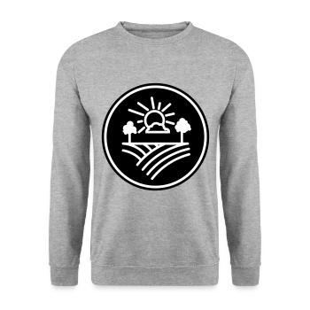Farm Farmer - Unisex Sweatshirt - salt & pepper - Front - Alina (178cm) & Michal (187cm)