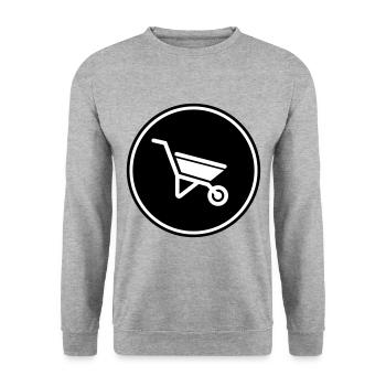 Wheelbarrow symbol - Unisex Sweatshirt - salt & pepper - Front - Alina (178cm) & Michal (187cm)