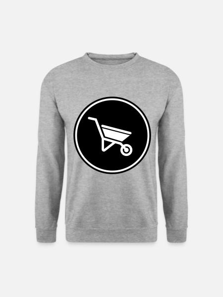 Wheelbarrow symbol - Unisex Sweatshirt - salt & pepper