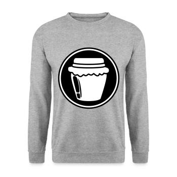 Abeille symbole miel - Sweat-shirt Unisexe - gris chiné - Devant - Alina (178cm) & Michal (187cm)
