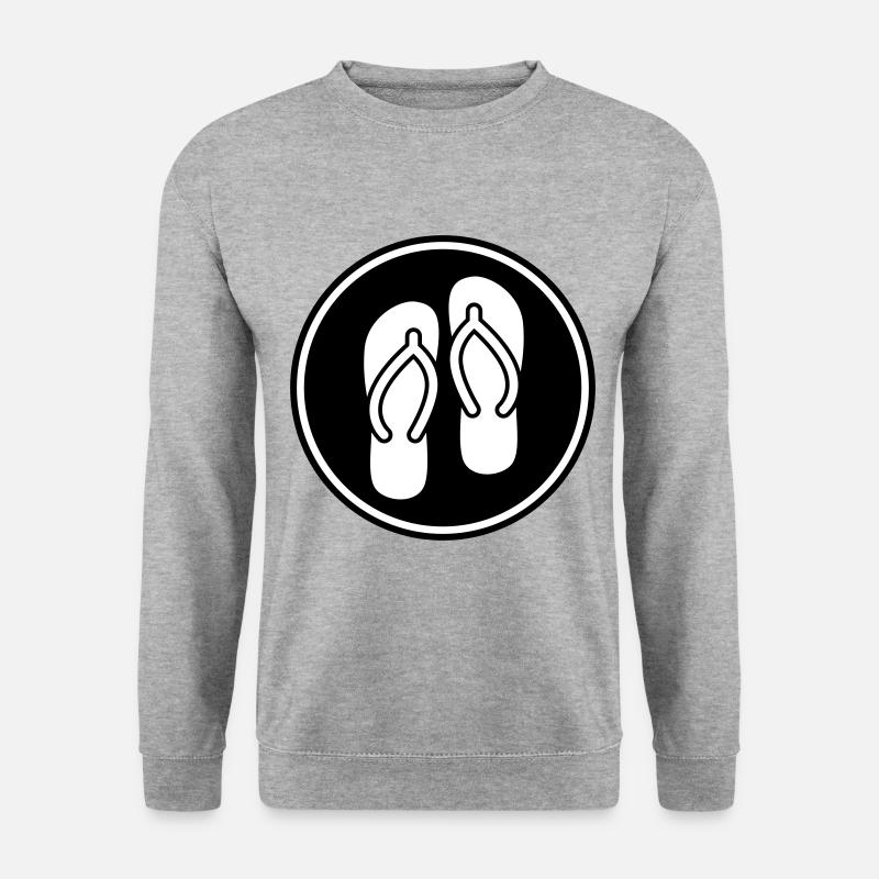 Badelatschen icon - Unisex Pullover - Weißgrau meliert