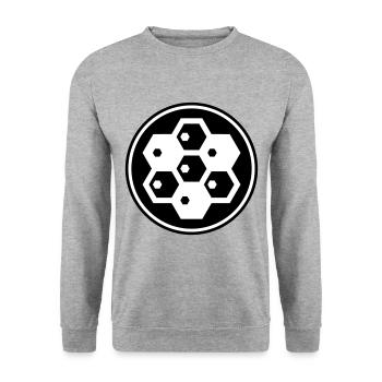 Beekeeper symbol - Unisex Sweatshirt - salt & pepper - Front - Alina (178cm) & Michal (187cm)