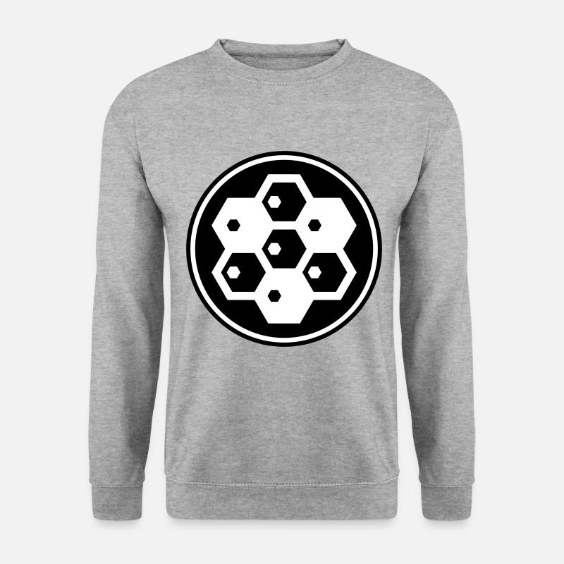 Imker symbol - Unisex Pullover - Weißgrau meliert