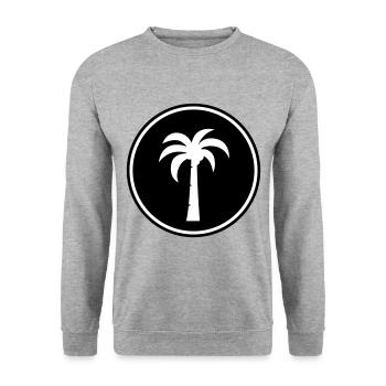 symbole de la paume - Sweat-shirt Unisexe - gris chiné - Devant - Alina (178cm) & Michal (187cm)