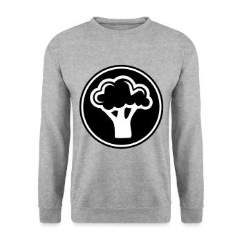 Légumes au brocoli - Sweat-shirt Unisexe - gris chiné - Devant - Alina (178cm) & Michal (187cm)