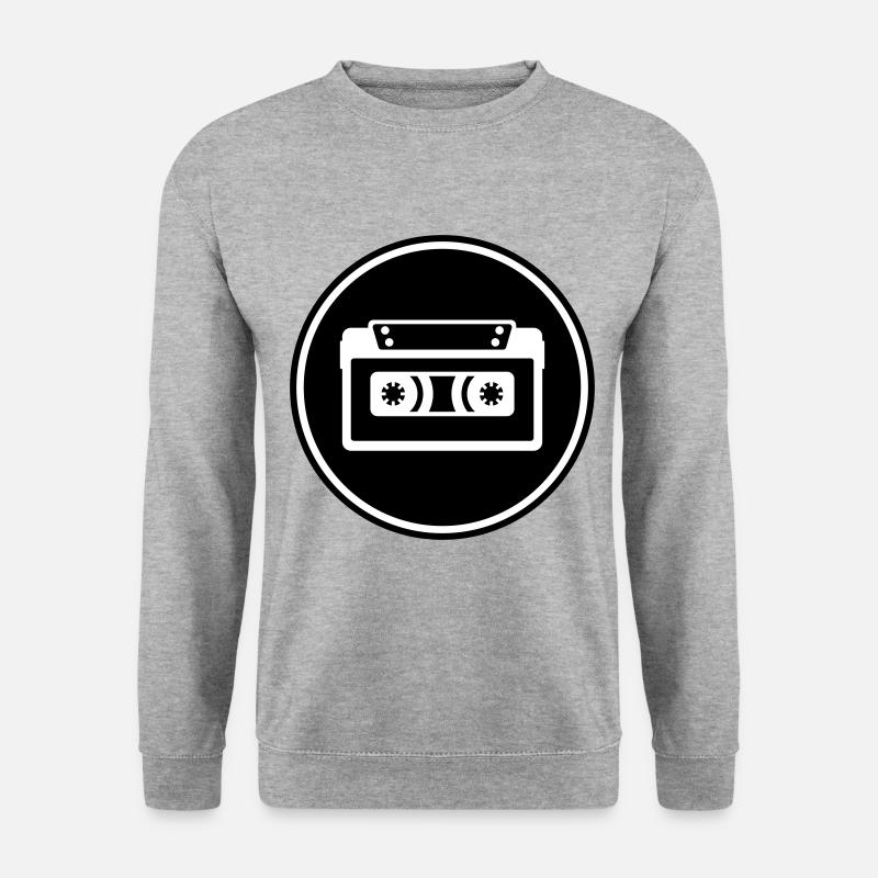 Kassette Tape Symbol - Unisex Pullover - Weißgrau meliert