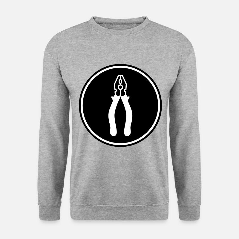 Zange Handwerker - Unisex Pullover - Weißgrau meliert