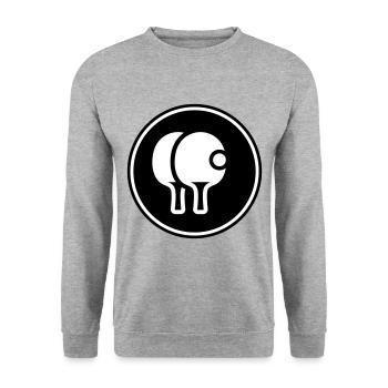 Table Tennis Sport Ping pong - Unisex Sweatshirt - salt & pepper - Front - Alina (178cm) & Michal (187cm)