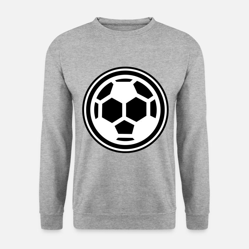 Fußball soccer - Unisex Pullover - Weißgrau meliert