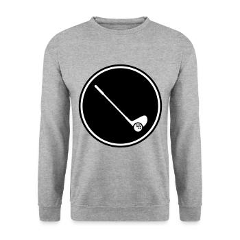 Golf symbol - Unisex Pullover - Weißgrau meliert - Vorne - Alina (178cm) & Michal (187cm)