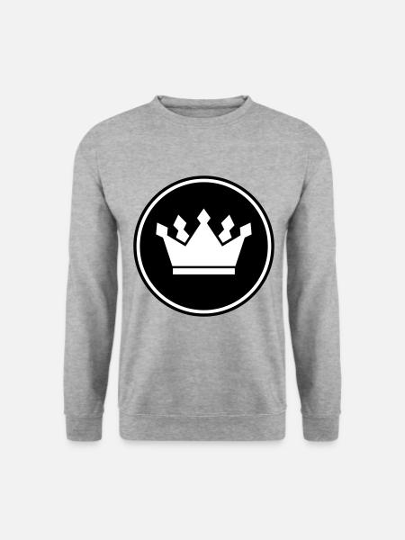 Crown Symbol icon - Unisex Sweatshirt - salt & pepper