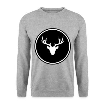 Deer deer icon - Unisex Sweatshirt - salt & pepper - Front - Alina (178cm) & Michal (187cm)