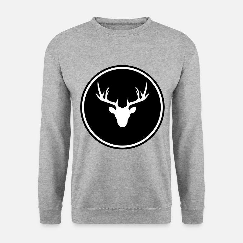 Reh Hirsch icon - Unisex Pullover - Weißgrau meliert