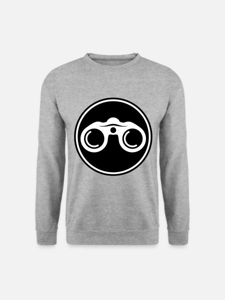 Binoculars icon - Unisex Sweatshirt - salt & pepper