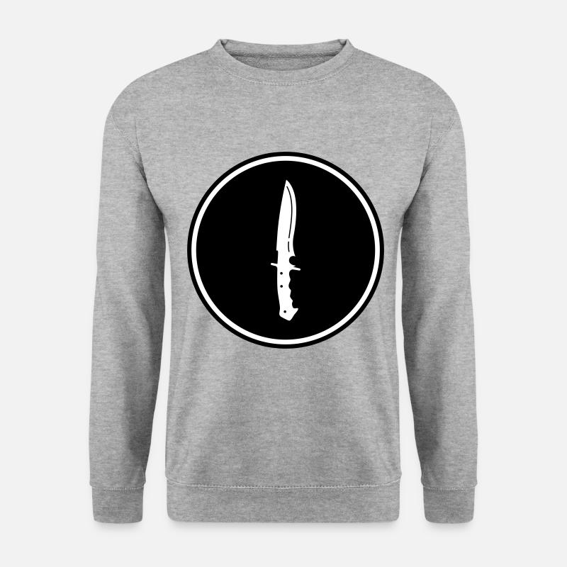 Messer icon - Unisex Sweatshirt - salt & pepper