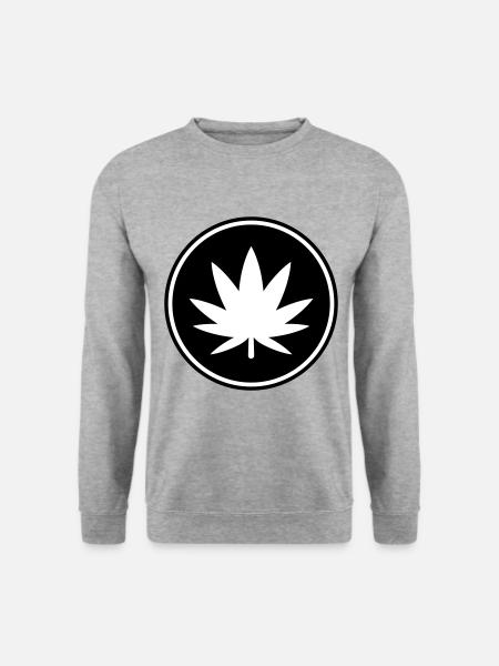 Hemp Leaf Icon - Unisex Sweatshirt - salt & pepper