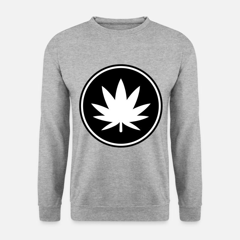 Icône de feuille de chanvre - Sweat-shirt Unisexe - gris chiné