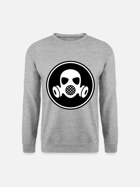 Gas mask icon - Unisex Sweatshirt - salt & pepper