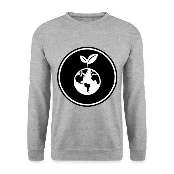 Planet Earth - Unisex Sweatshirt - salt & pepper - Front - Alina (178cm) & Michal (187cm)