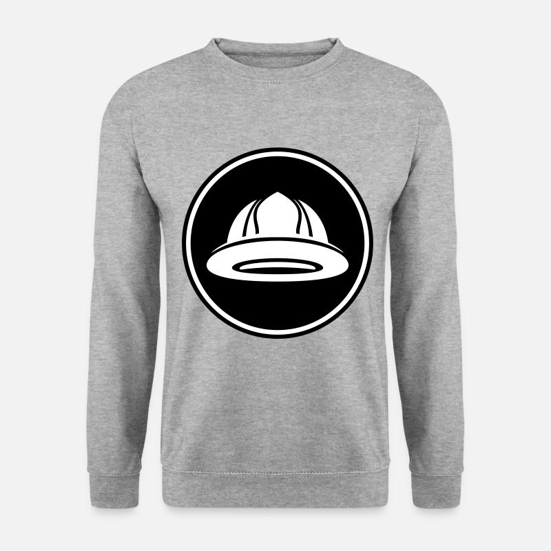 Feuerwehrhelm - Unisex Pullover - Weißgrau meliert